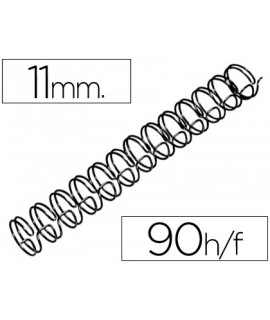 Spiral wire 3:1 11 mm n.7 black capacity 90 sheets box of 100 units