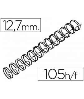Spiral wire 3:1 12.7 mm n.8 black capacity 105 sheets box of 100 units