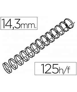 Spiral wire 3:1 14.3 mm n.9 black capacity 125 sheets box of 100 units