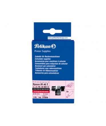 Rodillo entintado pelikan ir40t negro/rojo 2 unid