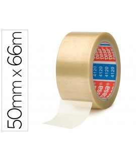 Cinta adhesiva tesa pvc transparente 66 m x 50 mm para embalaje