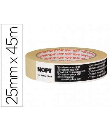 Cinta adhesiva tesa nopi para pintor 45 m x 25 mm