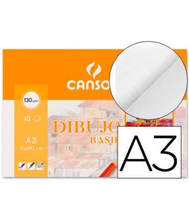 Papel dibujo basik 130 gr din a3 29,7x42 cm minipack de 10 hojas