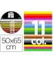 Cartulina guarro 50x65 contenido ""a"" 50 hojas blancas+ 25 hojas x11 colores 185grs