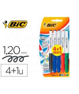 Rotulador bic velleda grip trazo 1,2 mm blister 4 unidades colores surtidos
