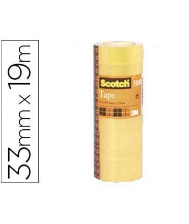 Scotch tape accordion 33 mt x 19 mm pack of 8 units