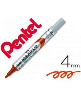 Rotulador maxiflo pentel para pizarra blanca color rojo