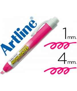 Artline Clix Fluorescent Marker EK-63 Pink Beveled Tip 4 mm