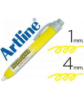 Rotulador artline clix fluorescente ek-63 amarillo punta biselada 4.00 mm