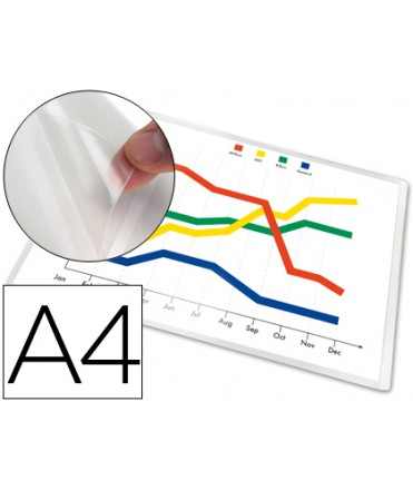 Self-adhesive cover q-connect din a4 210x297mm pack of 5 units