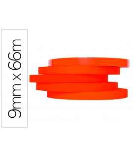 Adhesive tape q-connect 66 mt x 9 mm red for closing bags