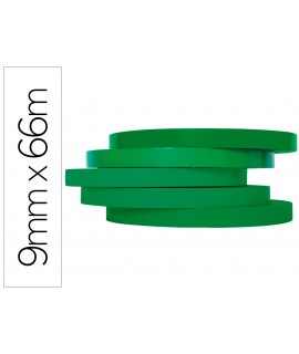 Adhesive tape q-connect 66 mt x 9 mm green for closing bags