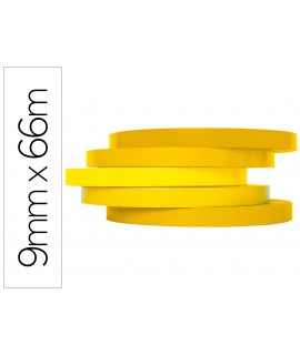 Adhesive tape q-connect 66 mt x 9 mm yellow to close bags