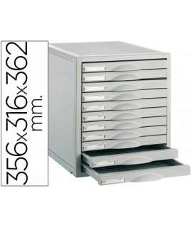 File table drawers 8211c 356x316x362 mm 11 drawers grey