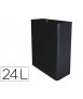 Papelera metalica de pared 24 litros 46x35x15 cm negro