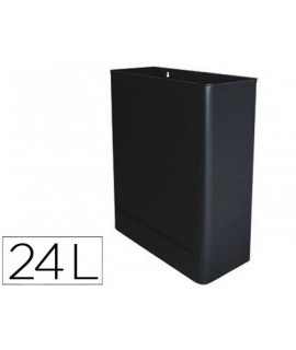 Wall-mounted metal bin 24 liters 46x35x15 cm black