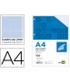 Recambio liderpapel a4 100 hojas 100g/m2 milimetrado 2mm sin margen 4 taladros