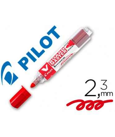 Rotulador pilot v board master para pizarra blanca rojo tinta liquida trazo 2,3mm