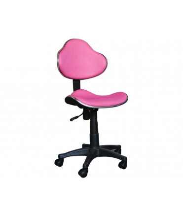Silla giratoria q-connect respaldo medio regulable altura 820+120mm ancho 430mm y prof. 440 mm rosa