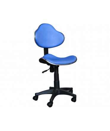 Silla giratoria q-connect respaldo medio regulable altura 820+120mm de alto 430mm ancho y 440mm prof. azul