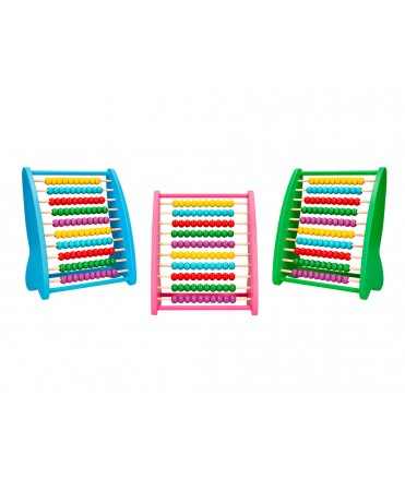 Wooden abacus liderpapel 100 balls colors 273x112x230mm
