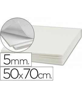 Carton pluma liderpapel blanco adhesivo 1 cara 50x70 cm espesor 5 mm