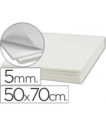 Carton pluma liderpapel blanco adhesivo 1 cara 50x70 cm espesor 5 mm
