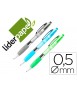 Portaminas liderpapel 0,5 mm con goma y sujecion soft colores surtidos