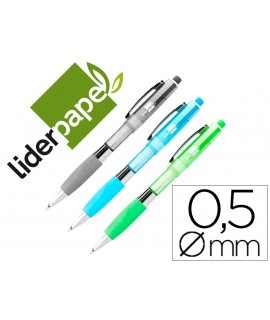 Mechanical pencils liderpapel 0.5 mm with rubber and soft grip assorted colors