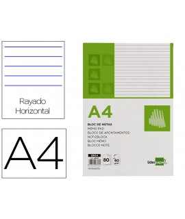 Notepad liderpapel horizontal a4 80 sheets 60g/m2