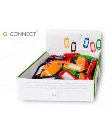 Label keychain q-connect display of 100 units assorted colours