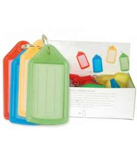 Label keychain q-connect display of 40 units in premium assorted colours