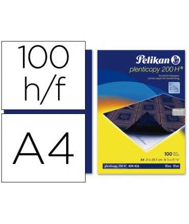 Papel carbon pelikan azul din a4 caja de 100 hojas