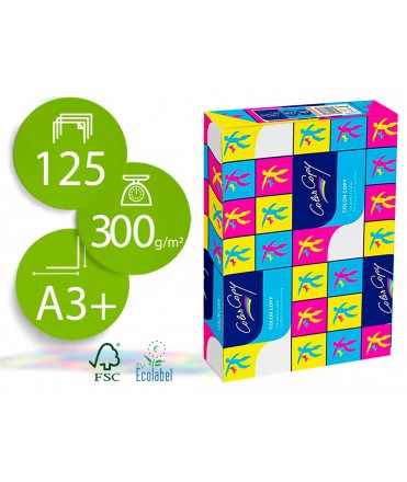 Papel fotocopiadora color copy 320x450 mm sra3 300 gr paquete de 125 hojas