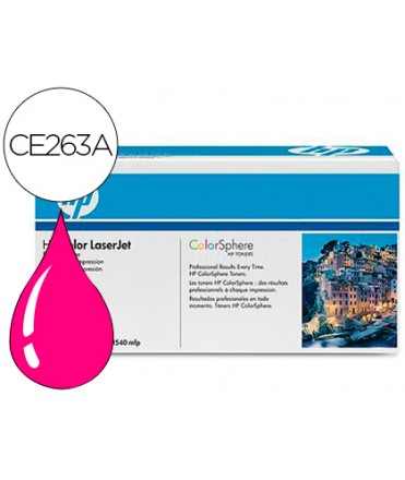 Toner hp color laserjet cp4025/cp4525 -ce263a- magenta 11.000 pags