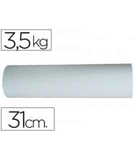 Papel blanco bobina ancho 31 cm longitud 250 mt gramaje 50 gr peso 3,5 kg