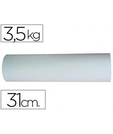 Papel kraft liderpapel bobina ancho 31 cm longitud 188 m peso 3,5 kg gramaje 50 gr blanco