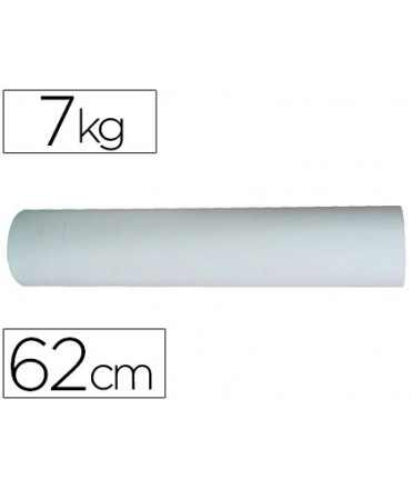 Papel blanco bobina ancho 62 cm longitud 250 mt gramaje 50 gr peso 7 kg