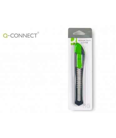 Cuter q-connect plastico ancho con asa para colgar cuchilla 18 mm xd-43 blister 1 unidad