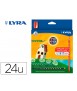 Lapices de colores lyra groove slim triangular minas de 3,3 mm caja de 24 colores + sacapuntas