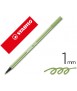 Rotulador stabilo acuarelable pen 68 verde hoja punta gruesa 1mm
