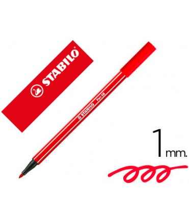 Rotulador stabilo acuarelable pen 68 rojo carmin punta gruesa 1mm