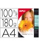 Papel fotografico apli glossy din a4 pack 100 hojas de 180 g