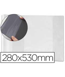 Forralibro pvc con solapa ajustable adhesivo 280x530 mm