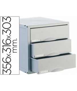 File table drawers archisystem 356x316x303 mm 3 drawers grey