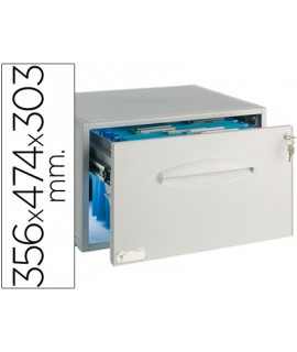 archisystem filing cabinet for lockable hanging folders 356x474x303 mm grey colour