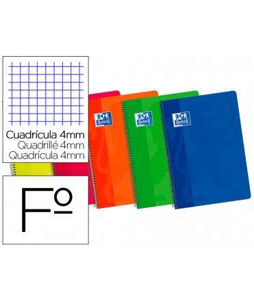 Oxford spiral pad cardboard folio 80 sheets frames 4 mm