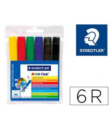Jumbo color staedtler marker 3 mm case of 6 units assorted colors