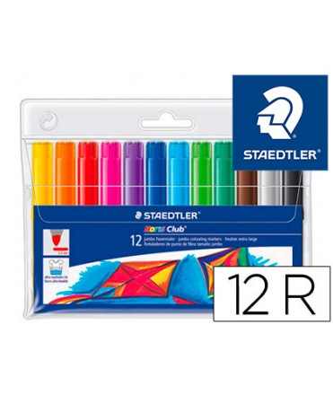 Jumbo staedtler pen stroke 3 mm case of 12 units assorted colors