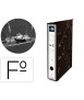 Lever file cabinet liderpapel classic cardboard intertwined with satin spine 52mm black metal compressor